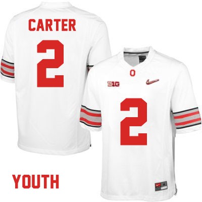 Ohio State Buckeyes Youth Cris Carter #2 White Authentic Nike Diamond Quest Playoffs College NCAA Stitched Football Jersey MN19O46LO